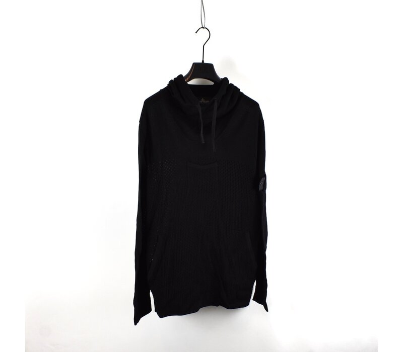 Stone Island shadow project black hooded wool knit M