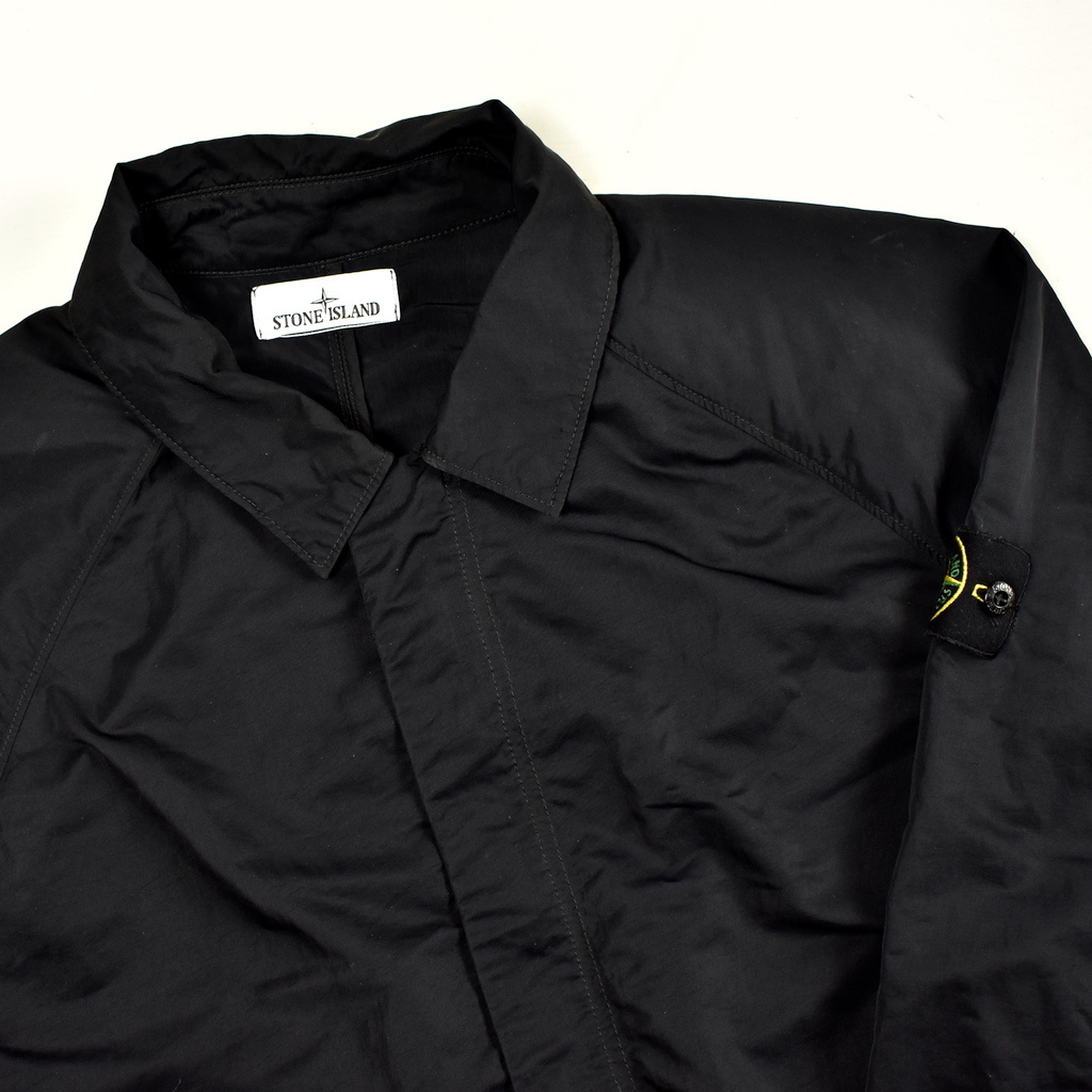 Stone Island black hyper dense nylon raso car coat XXL