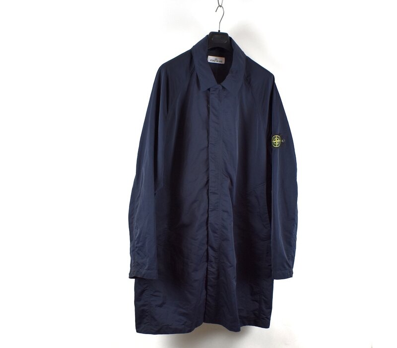 Stone Island navy hyper dense nylon raso car coat XXL