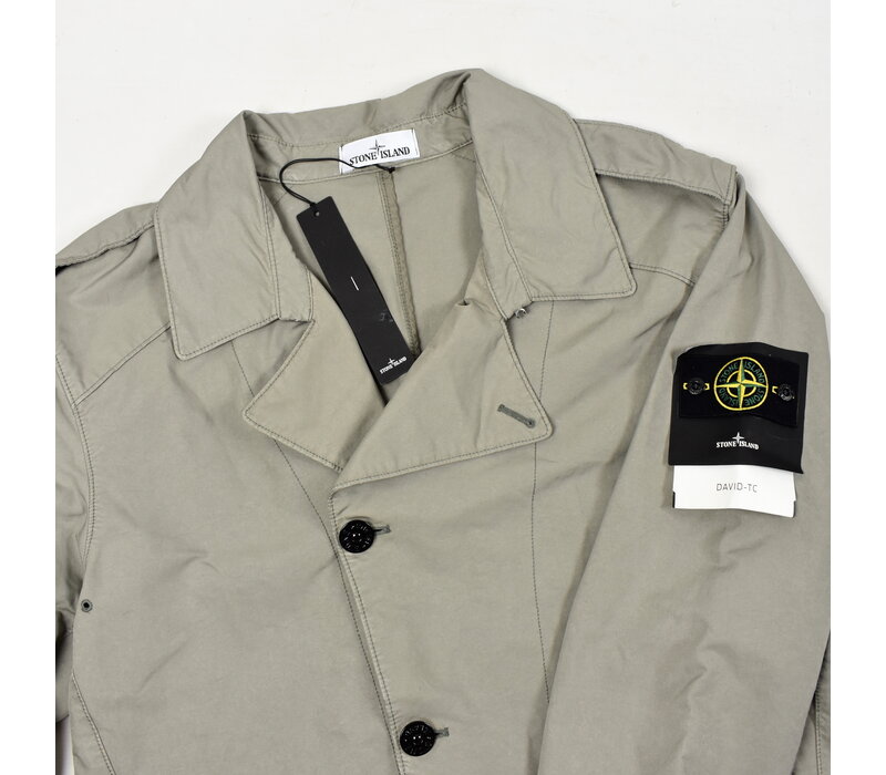 Stone Island grey david-tc trench coat XXXL