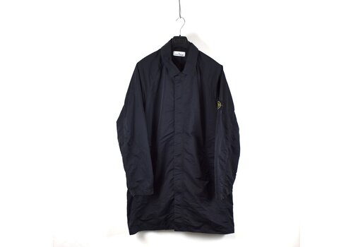 Stone Island Stone Island black micro twill car coat XXXL