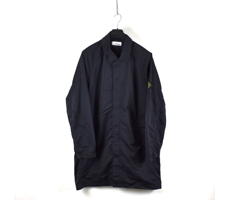 Stone Island black micro twill car coat XXXL