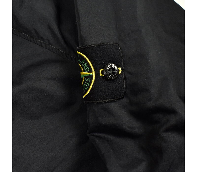 Stone Island black micro twill car coat XXXL