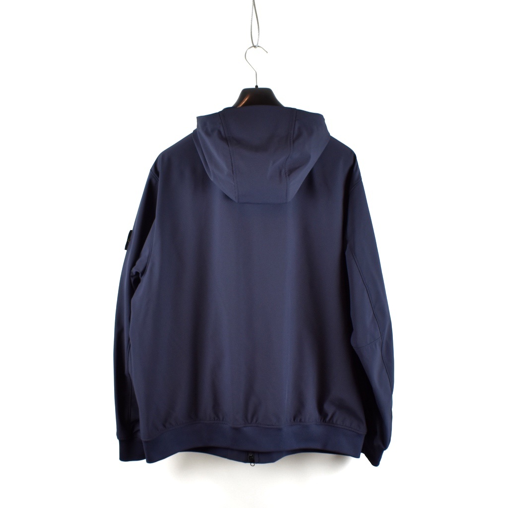 Stone Island Stone Island navy light soft shell-r hooded jacket XXXL