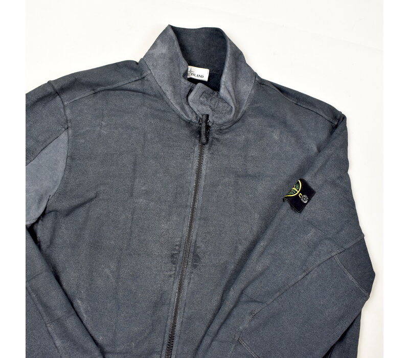 Stone Island grey dust colour treatment full zip cardigan XXXL