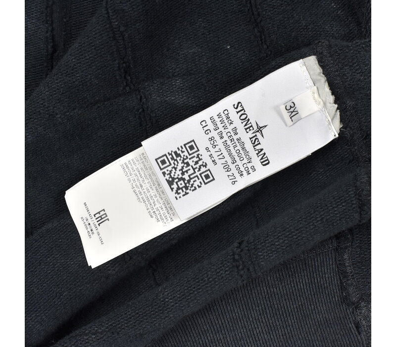 Stone Island grey dust colour treatment full zip cardigan XXXL