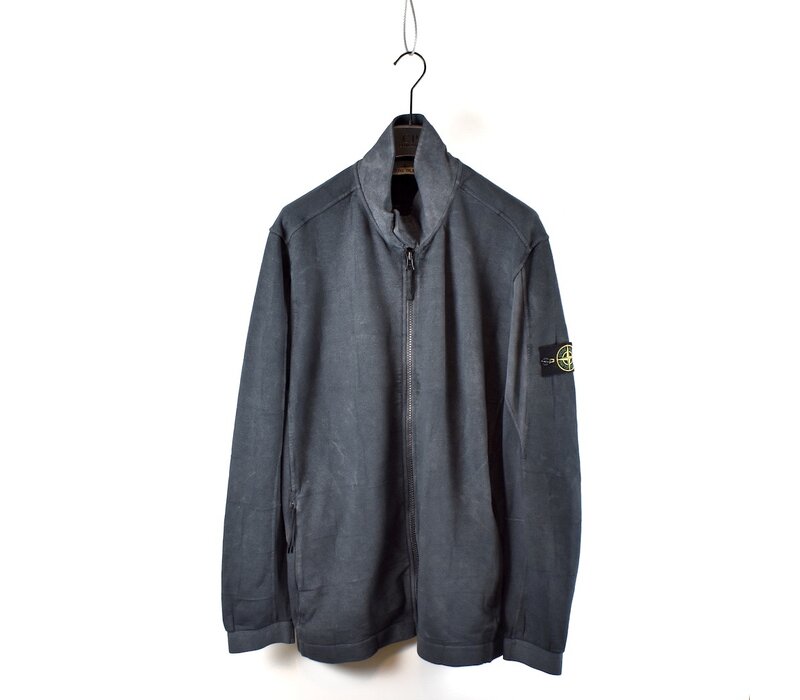 Stone Island grey dust colour treatment full zip cardigan XXXL
