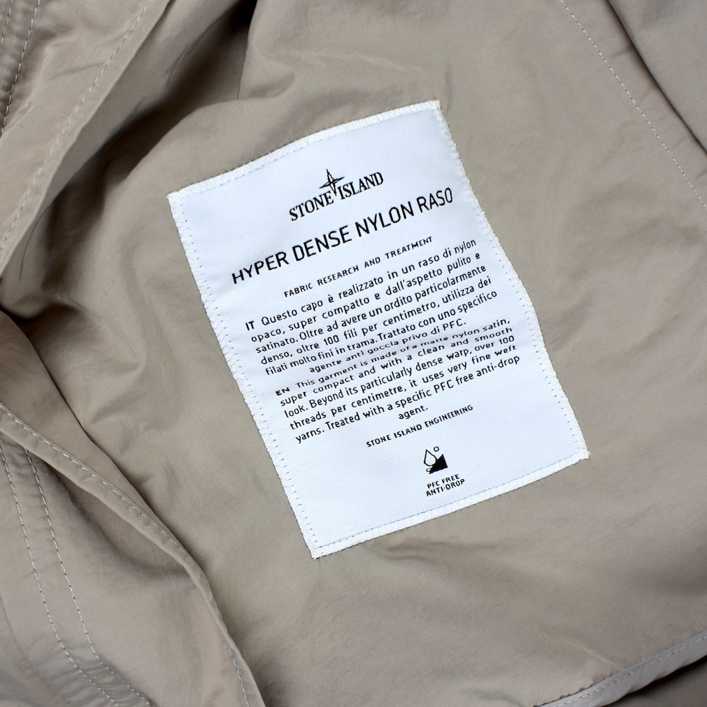 Stone Island beige hyper dense nylon raso car coat XXL