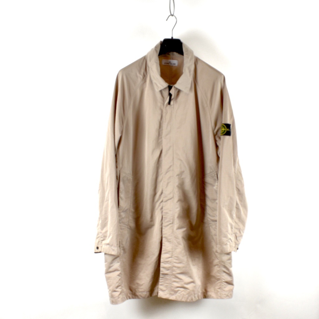 Stone Island beige hyper dense nylon raso car coat XXL