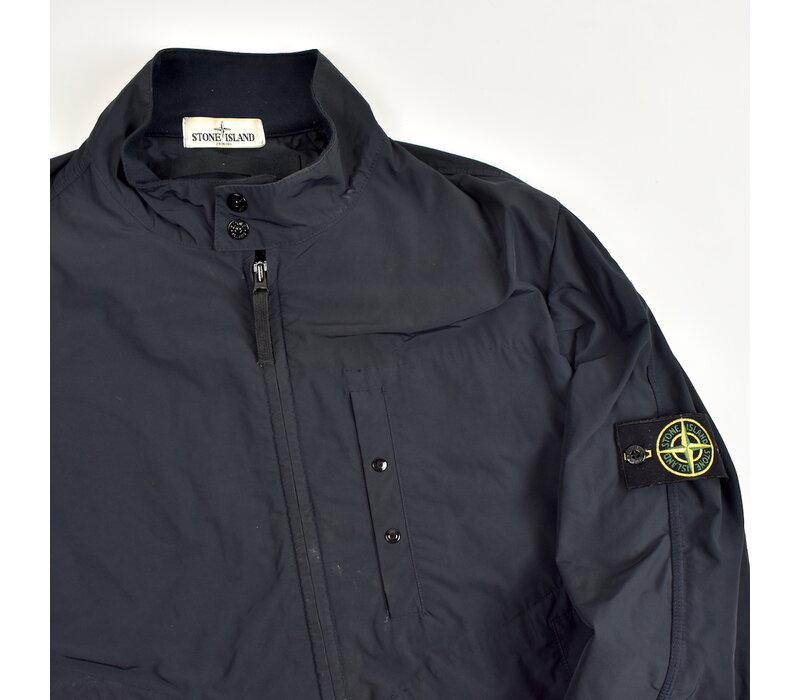 Stone Island navy micro reps biker jacket XXXL