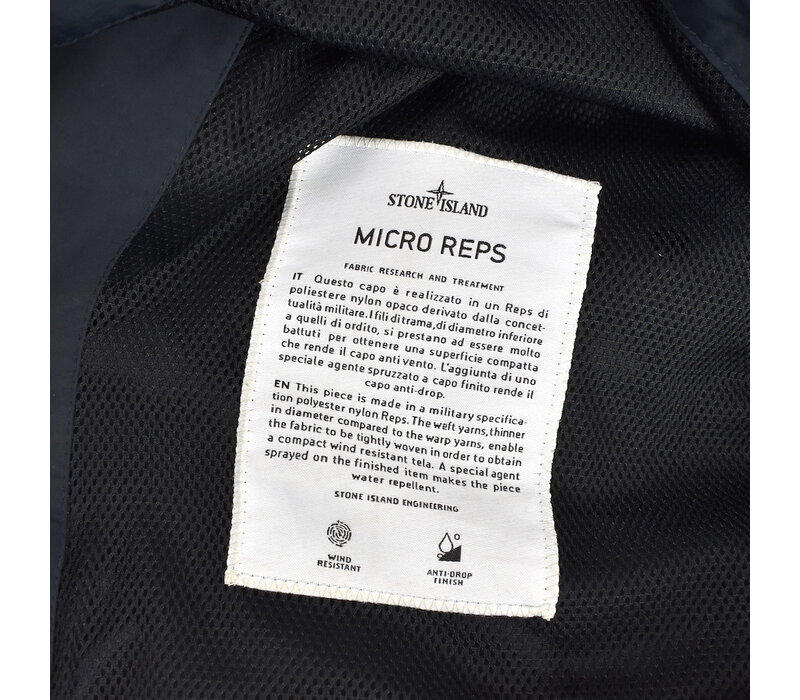 Stone Island navy micro reps biker jacket XXXL