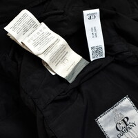 C.P. Company black flatt nylon goggle hood fishtail parka size XXXL