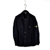 Stone Island black lana nylon long sleeve overshirt L