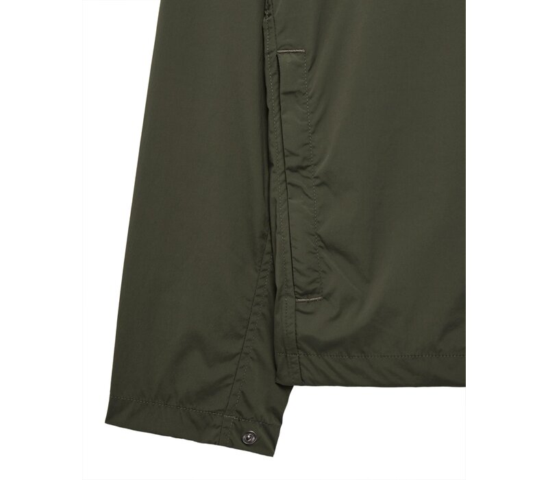 Weekend Offender Southbank overshirt jacket Black Forrest Green