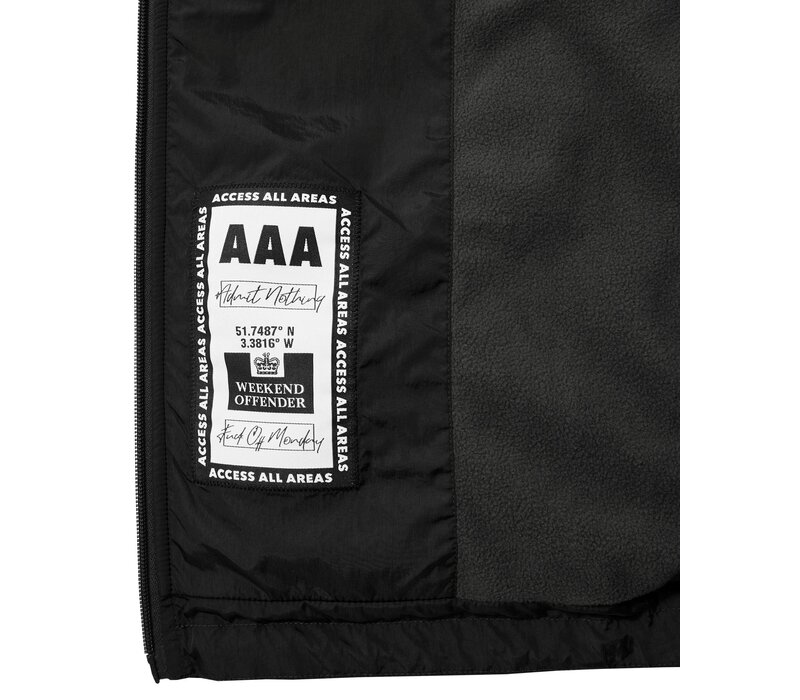 Weekend Offender Technician face mask hooded lined jacket Black