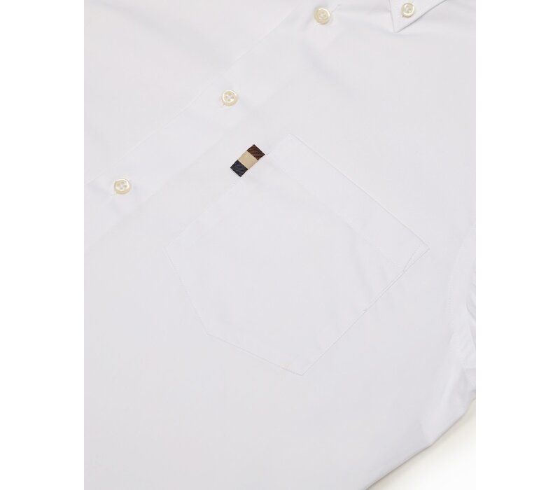 Aquascutum Active button down Oxford cotton long sleeve shirt White
