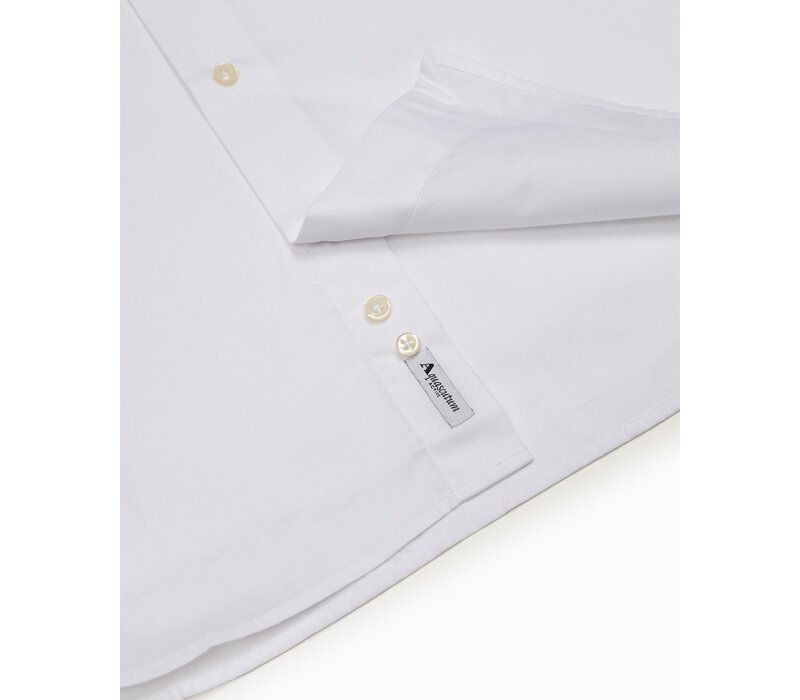 Aquascutum Active button down Oxford cotton long sleeve shirt White