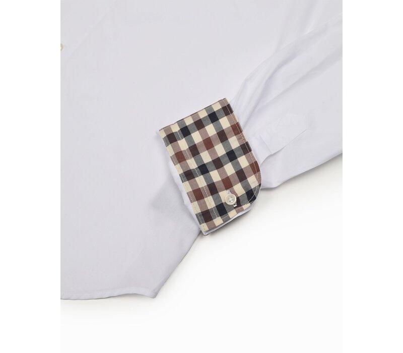 Aquascutum Active button down Oxford cotton long sleeve shirt White