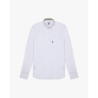Aquascutum Active button down Oxford cotton long sleeve shirt White