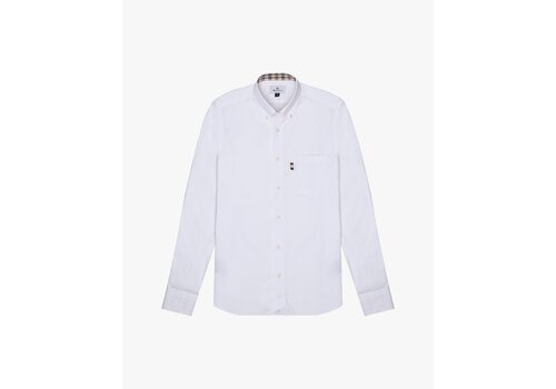 Aquascutum Aquascutum Active button down Oxford cotton long sleeve shirt White