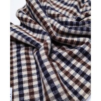 Aquascutum wool icon club check shawl