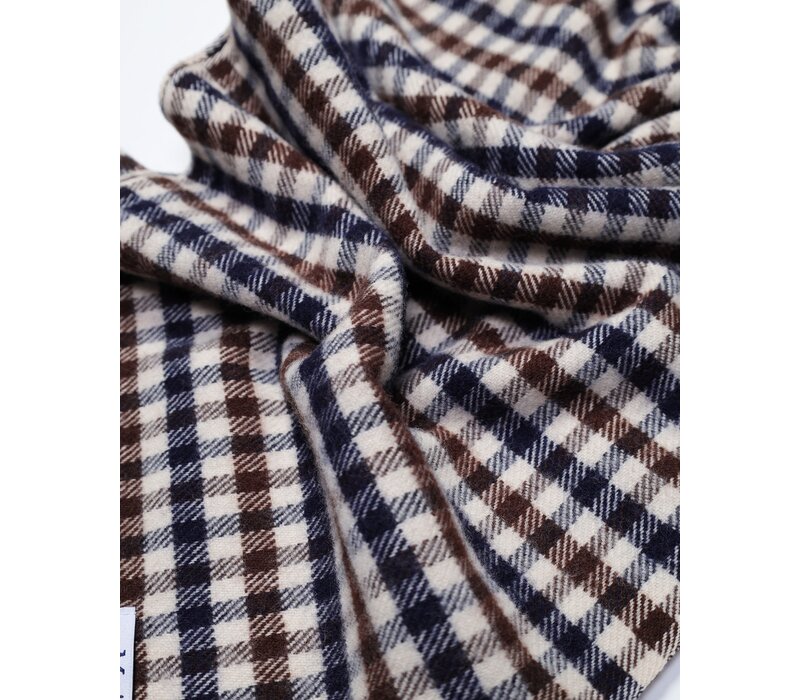 Aquascutum wool icon club check scarf