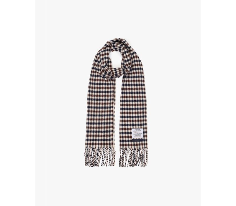 Aquascutum wool icon club check shawl