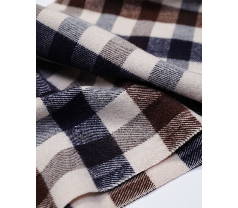 Aquascutum wool icon macro club check scarf