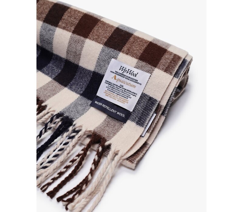 Aquascutum wool icon macro club check scarf