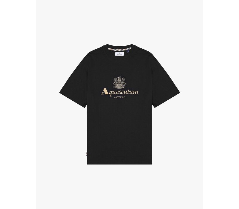Aquascutum Active big logo t-shirt Black