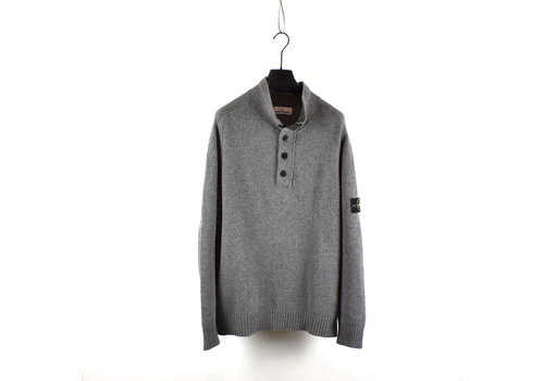 Stone Island Stone Island grey wool quarter neck knit XL