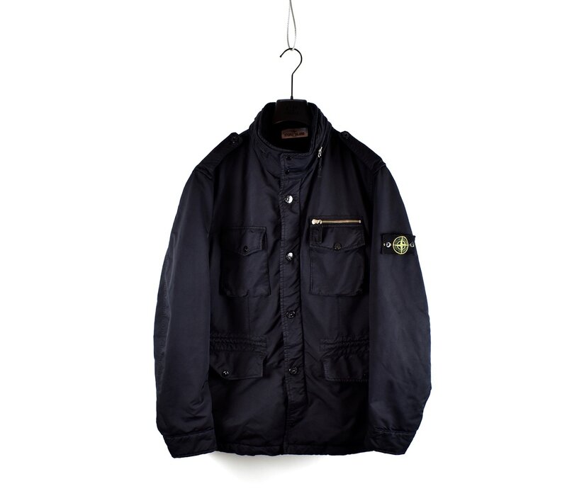 Stone Island black david-tc field jacket XL