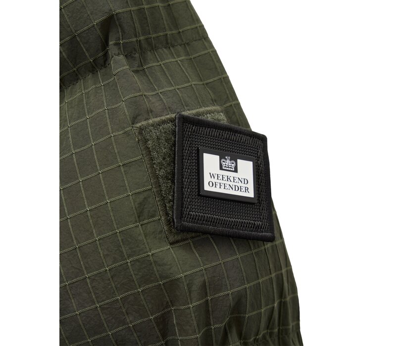 Weekend Offender Lombardo Primaloft lined puffer parka Black Forrest Green