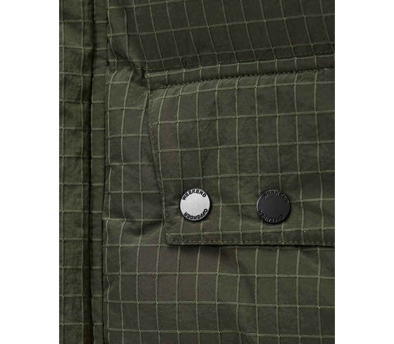 Weekend Offender Lombardo Primaloft lined puffer parka Black Forrest Green