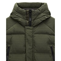 Weekend Offender Lombardo Primaloft lined puffer parka Black Forrest Green