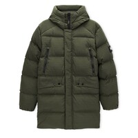 Weekend Offender Lombardo Primaloft lined puffer parka Black Forrest Green