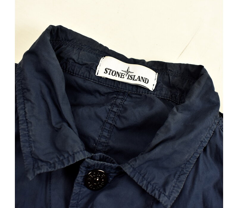 Stone Island navy multi pocket tela paracadute overshirt M