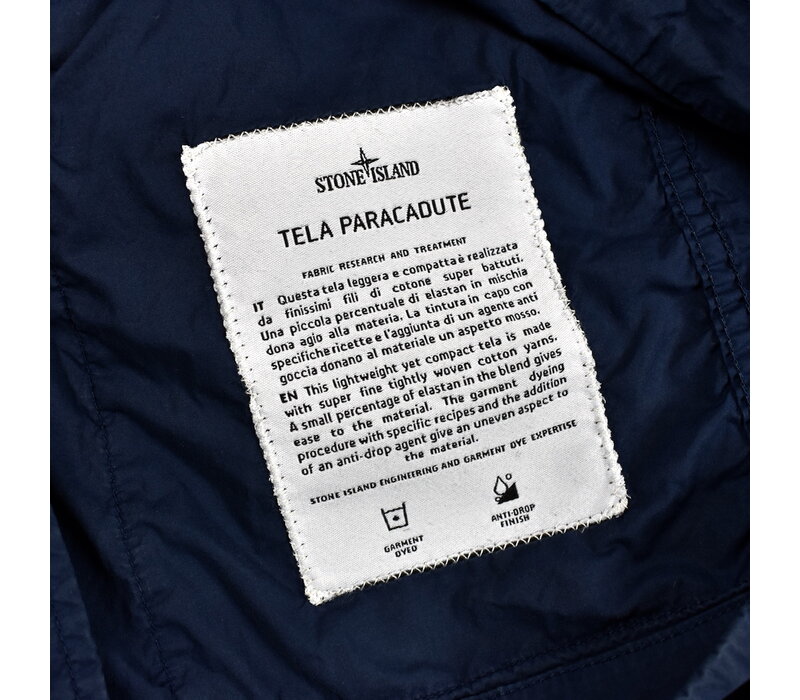 Stone Island navy multi pocket tela paracadute overshirt M