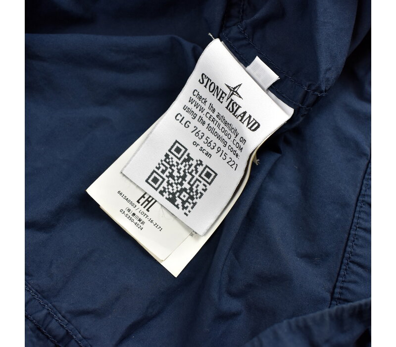 Stone Island navy multi pocket tela paracadute overshirt M