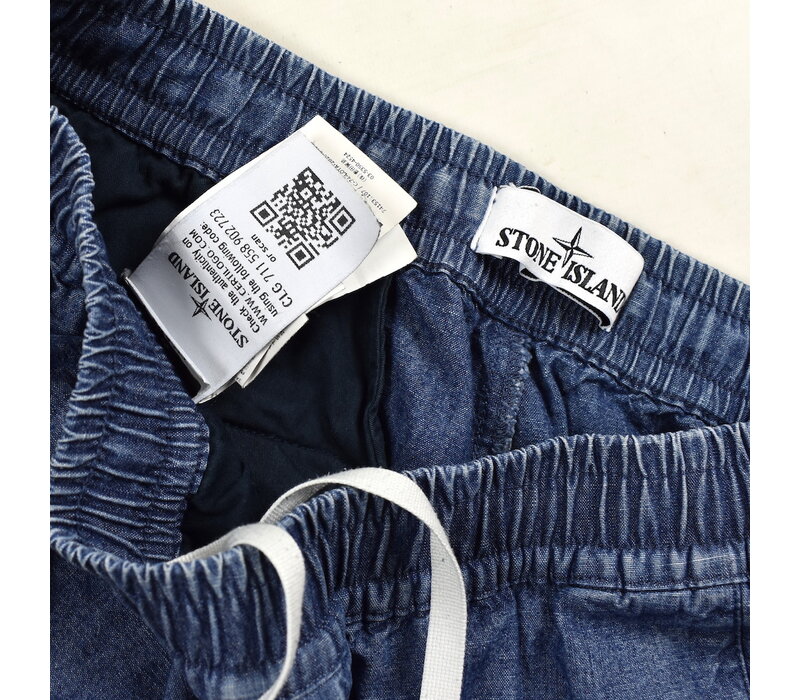 Stone Island blue denim re-t cargo trousers 30