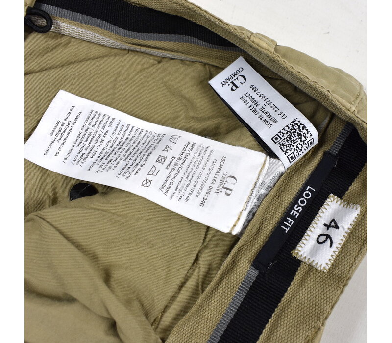 C.P. Company beige garment dyed cotton lens pocket cargo pants 46