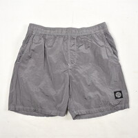 Stone Island burgundy red cotton swim shorts S