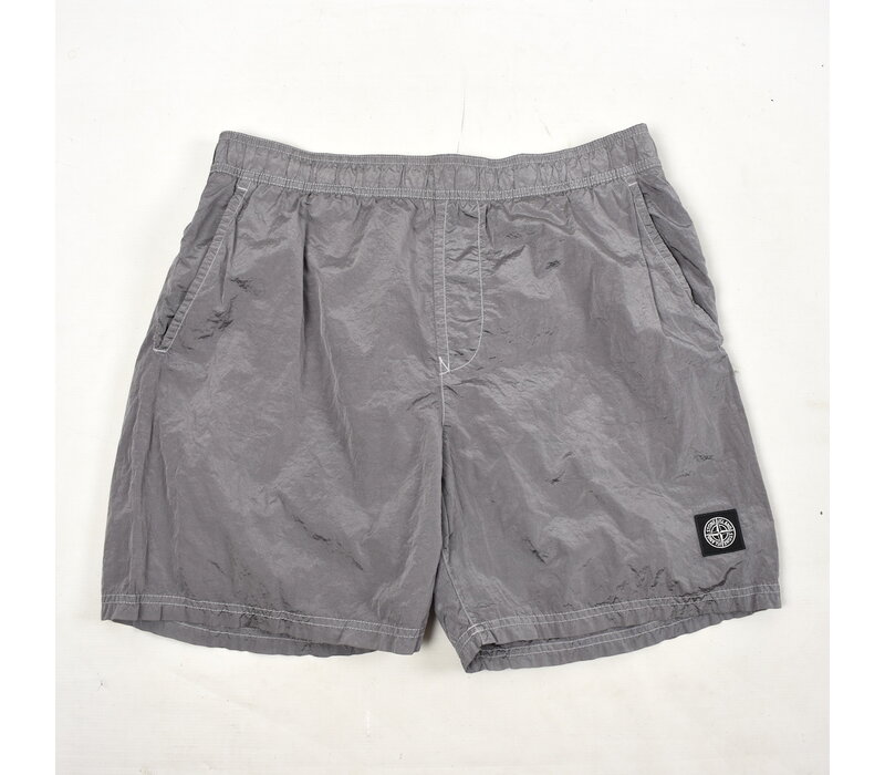 Stone Island burgundy red cotton swim shorts S
