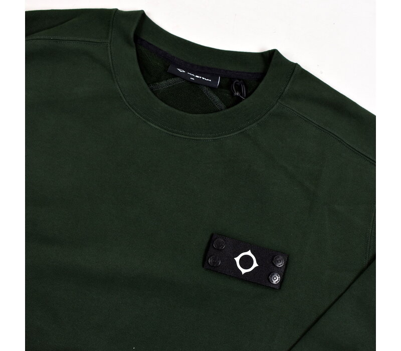 MA.STRUM neo crew sweat Oil Slick Green