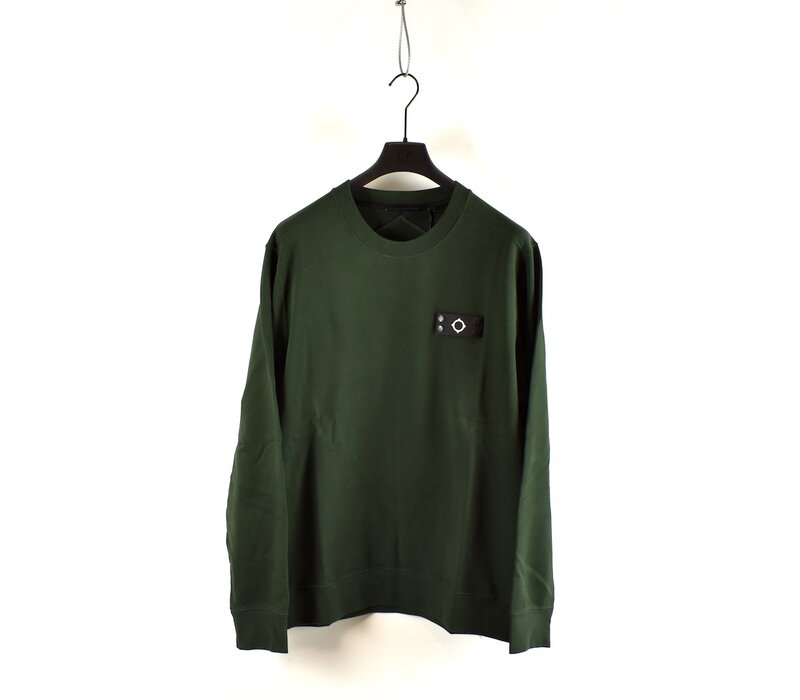 MA.STRUM neo crew sweat Oil Slick Green
