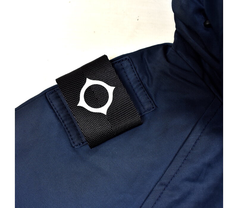 MA.STRUM full zip hooded spotter parka jacket Ink Navy