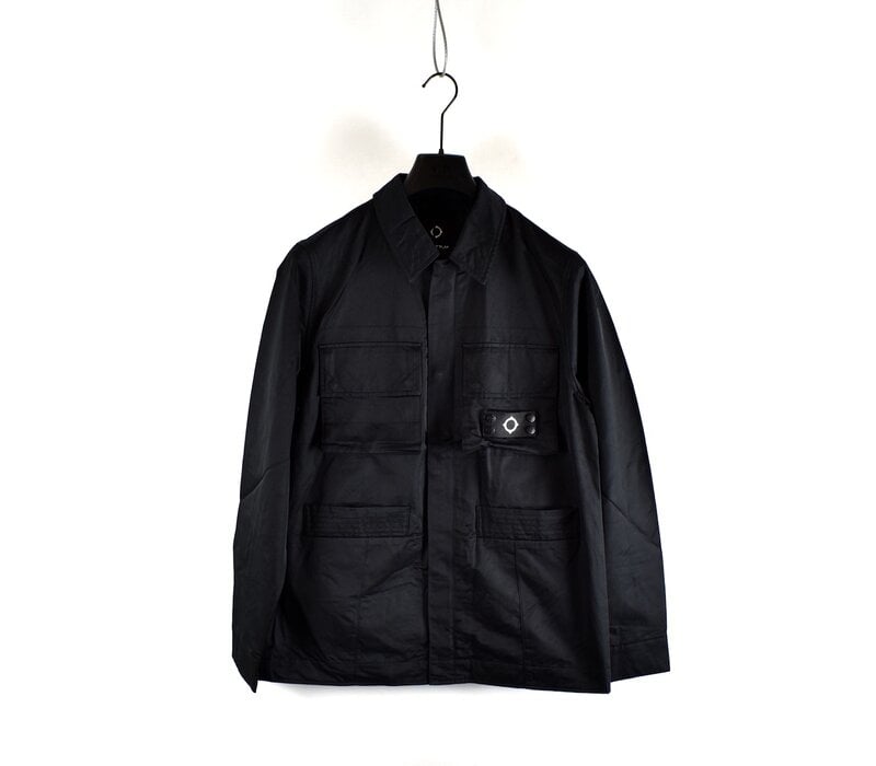 MA.STRUM collared delta l1 jacket Jet Black