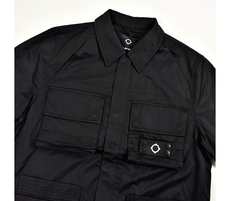 MA.STRUM collared delta l1 jacket Jet Black