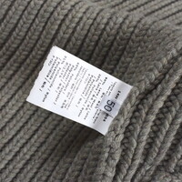 C.P. Company grey heavy knit wool goggle hood full zip cardigan 50