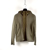 C.P. Company grey heavy knit wool goggle hood full zip cardigan 50